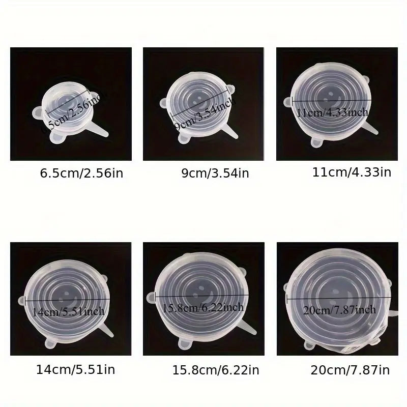 TAPAS AJUSTABLES DE SILICONA - SET DE 6